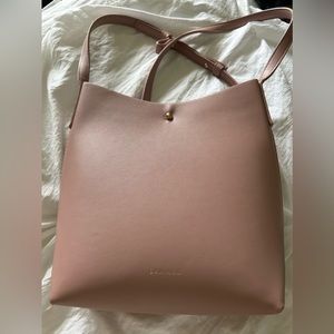 Blush Pink Samara bucket tote purse Anthropologie